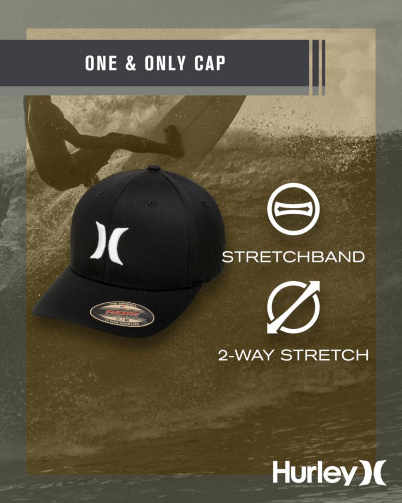 Gorra Hurley Texturizada Ajustada de Béisbol con Tejido de Absorción de Humedad