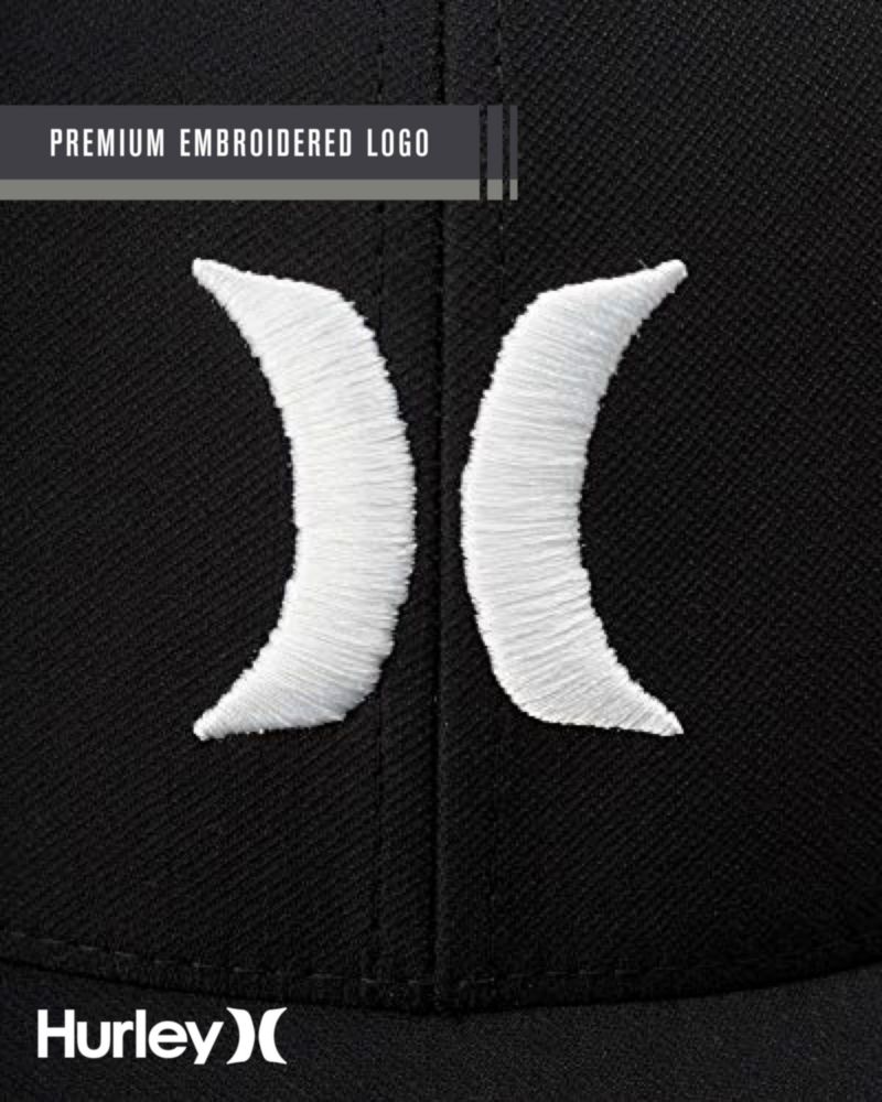 Gorra Hurley Texturizada Ajustada de Béisbol con Tejido de Absorción de Humedad