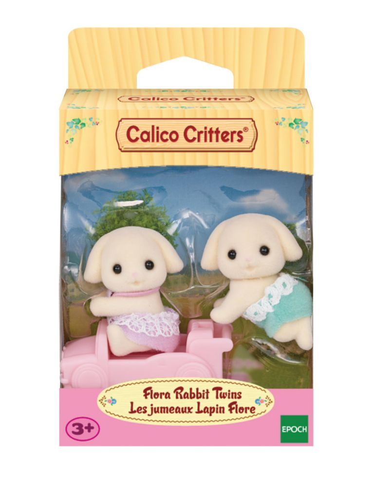 Calico Critters Flora Rabbit Twins Juego de 2 Figuras de Conejos