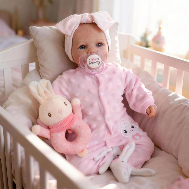 Muñeca bebé resucitada ZVXCABV 16 Pulgadas Silicona Tela Accesorios