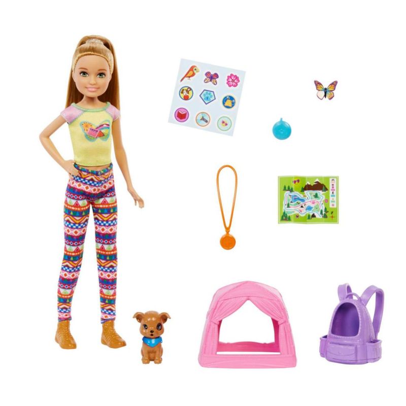 Barbie It Takes Two Stacie Mascotas Día Campamento Muñeca Niñas 3