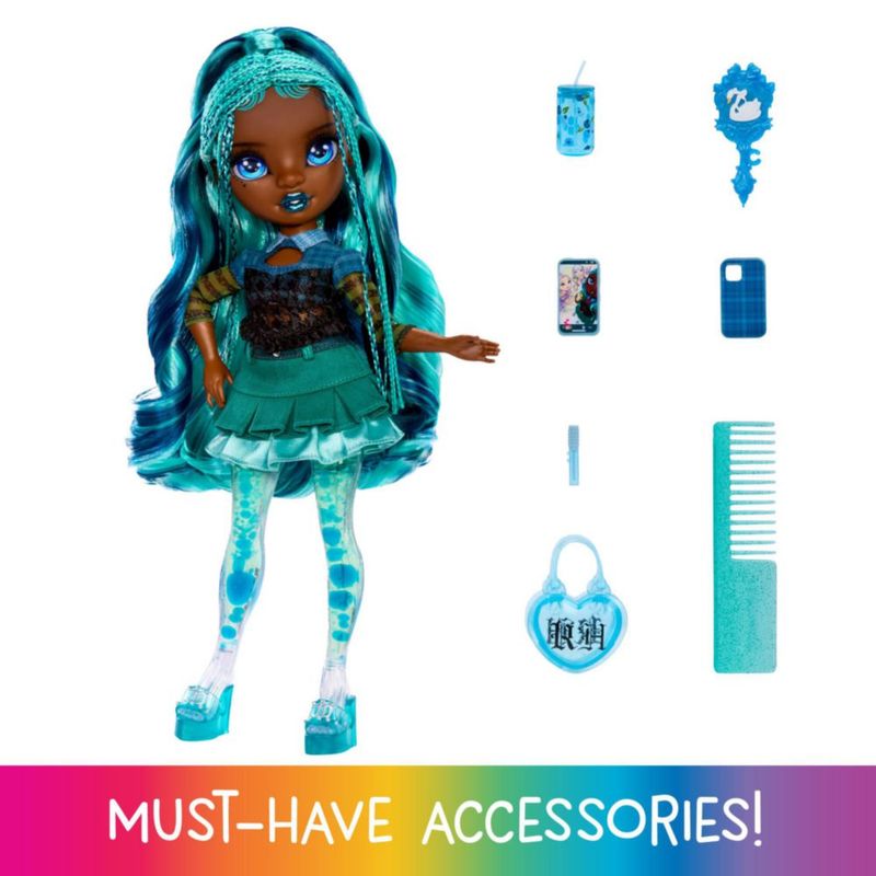 Muñeca Rainbow High Sparkle Shine Misty 28 cm Pelo Azul Turquesa