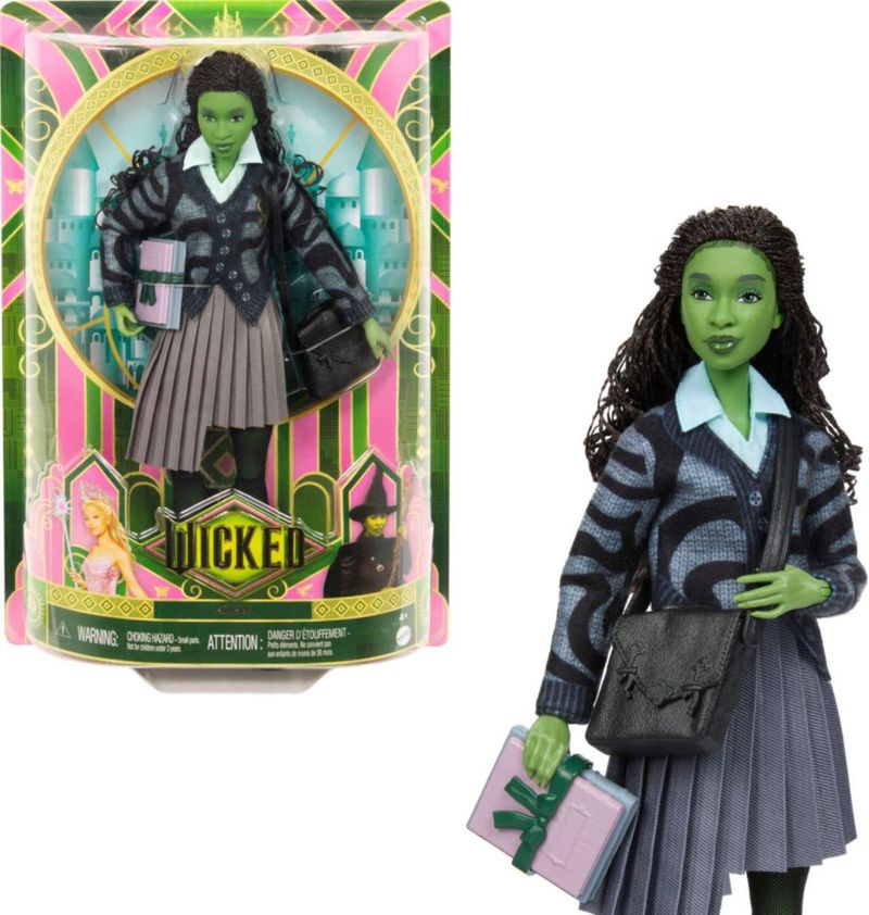 Muñeca Universal Wicked Elphaba Mattel Colección Gershwin Piel Verde