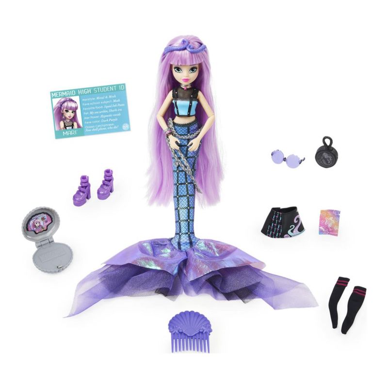 Muñeca Sirena Mari Deluxe Mermaid High 12 Pulgadas Accesorios