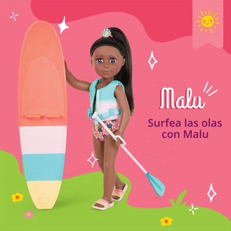 Glitter Girls Malú Muñeca Articulada 36cm Tabla Pádel Remo Accesorios