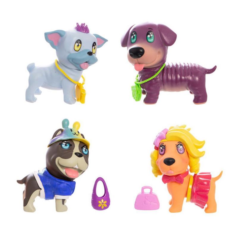 Fashion Pets Multiempaque Glam Mixed 4Pack Pug Sharpchicha Bulldog Y