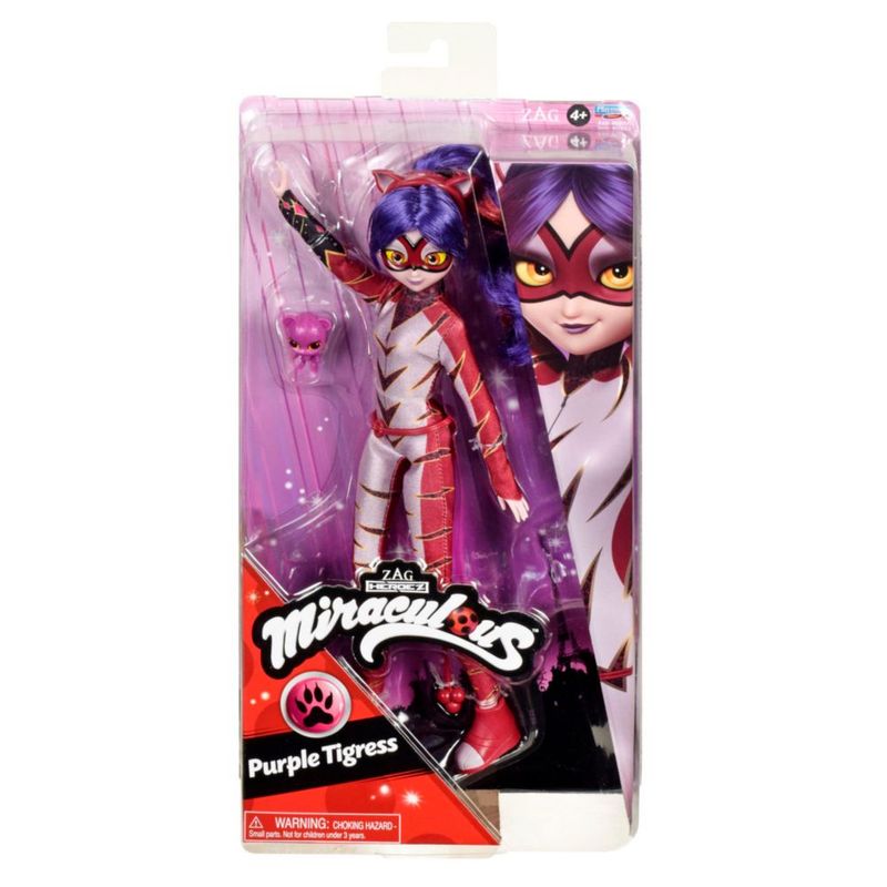 Ladybug Tigresa Purpura Muñeca Artículada para Niñas Fashion Doll