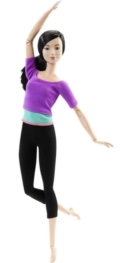 Barbie Muñeca Movimientos Divertidos Púrpura Top Made to Move