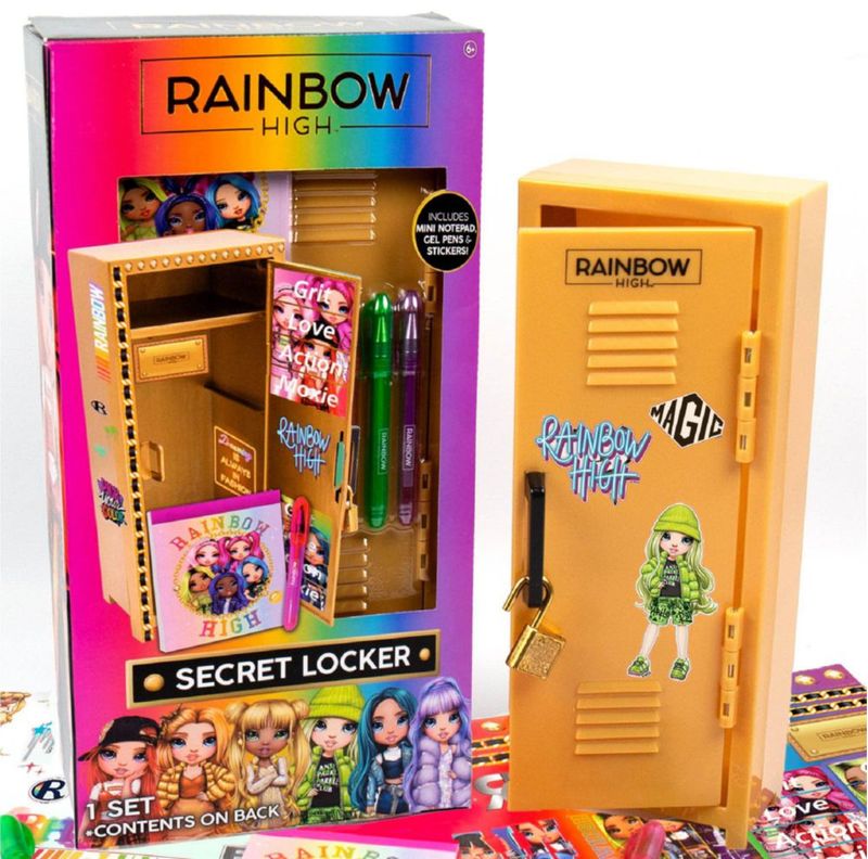 Rainbow High Secret Locker Juego de Papelería Multicolor para Niños