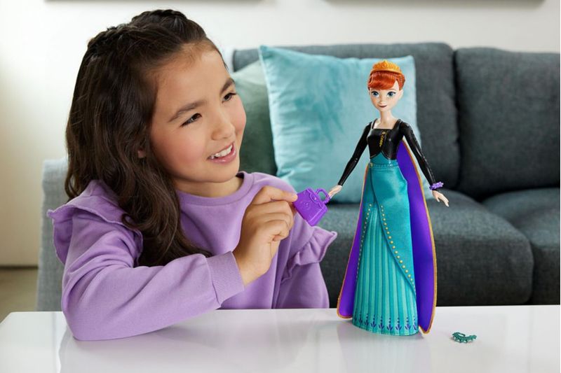 Mattel Disney Frozen Anna Juego Girar y Revelar con 11 Sorpresas