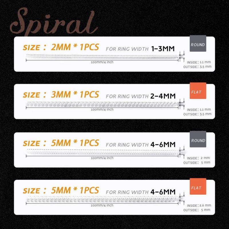 Set de 13 Protectores de Anillos ELETIUO Metal y Espiral 1‑6 mm