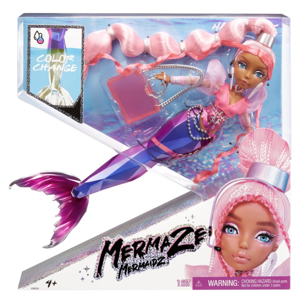 Muñeca Sirena Harmonique Mermaze Mermaidz Cola Cambia Color 4 años