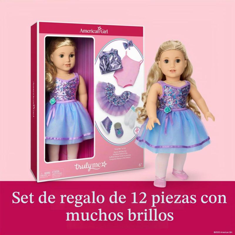 American Girl Truly Me 125 Juego de Baile Todo el Día 18 Pulgadas