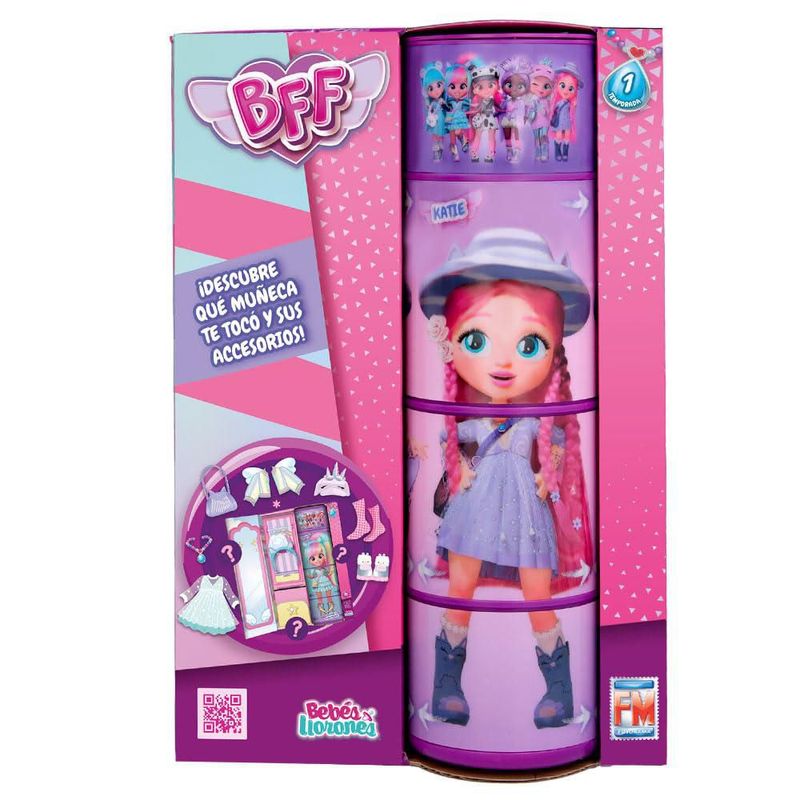 Muñeca Fotorama Bebés Llorones BFF Katie Rosa 1 Muñeca 9 Accesorios