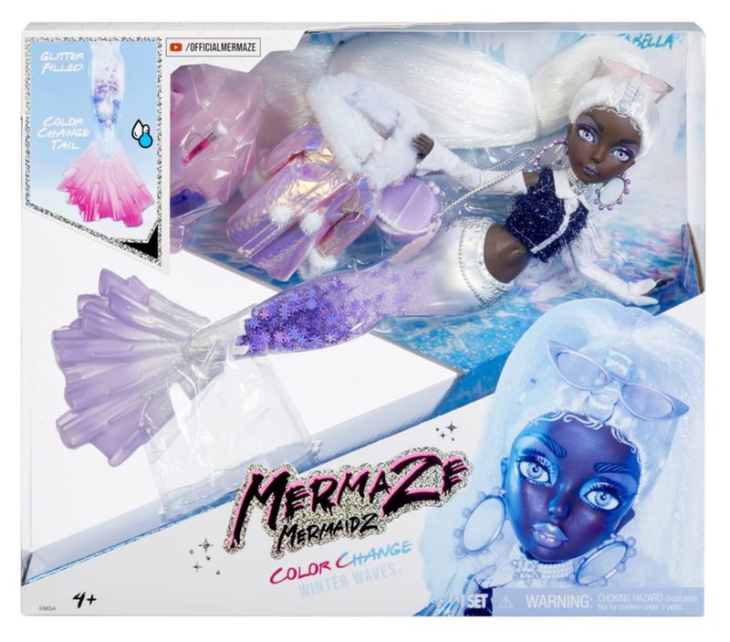 Muñeca Sirena Crystabella Mermaze Mermaidz Winter Waves Cola