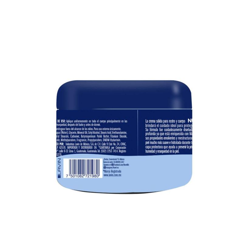 Nuvel Crema Corporal Extra Humectante Solida con Manteca de Karité