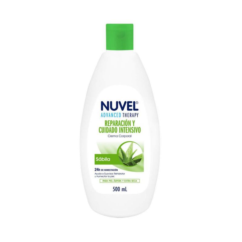 Nuvel Crema Corporal Humectante Sábila Advanced Therapy 500 ML Para