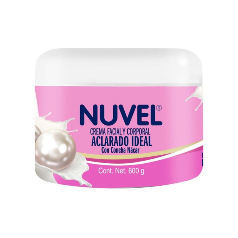 Nuvel Crema Aclarante Corporal y Facial 600g Concha Nácar Hidratante