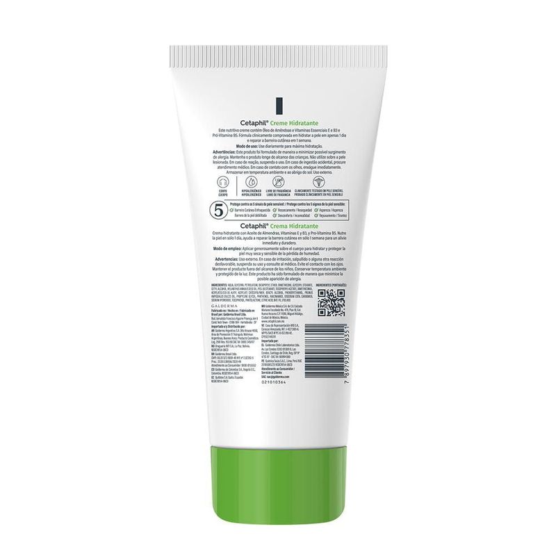 Cetaphil Crema Hidratante Corporal Intensa Todo Tipo de Piel Sensible
