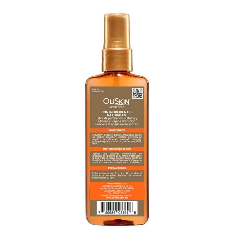 OliSkin Aceite Seco Almendra Vitamina E 100ml Jaloma