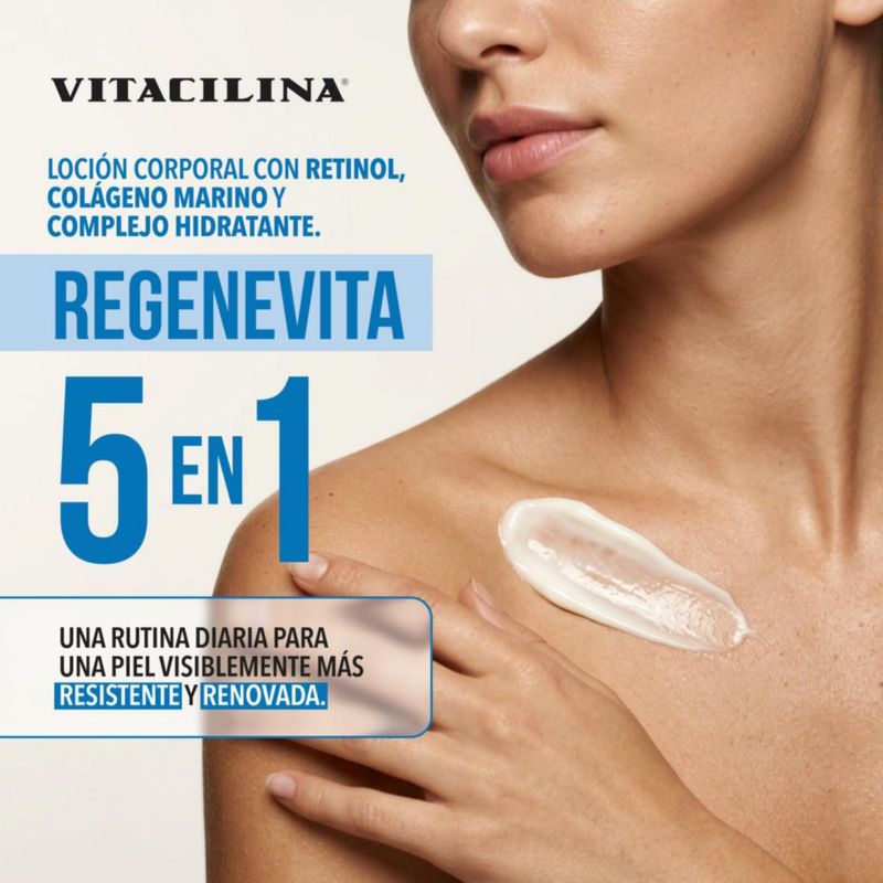 Loción corporal 5 en 1 Vitacilina Regenevita 400 ML firmeza y