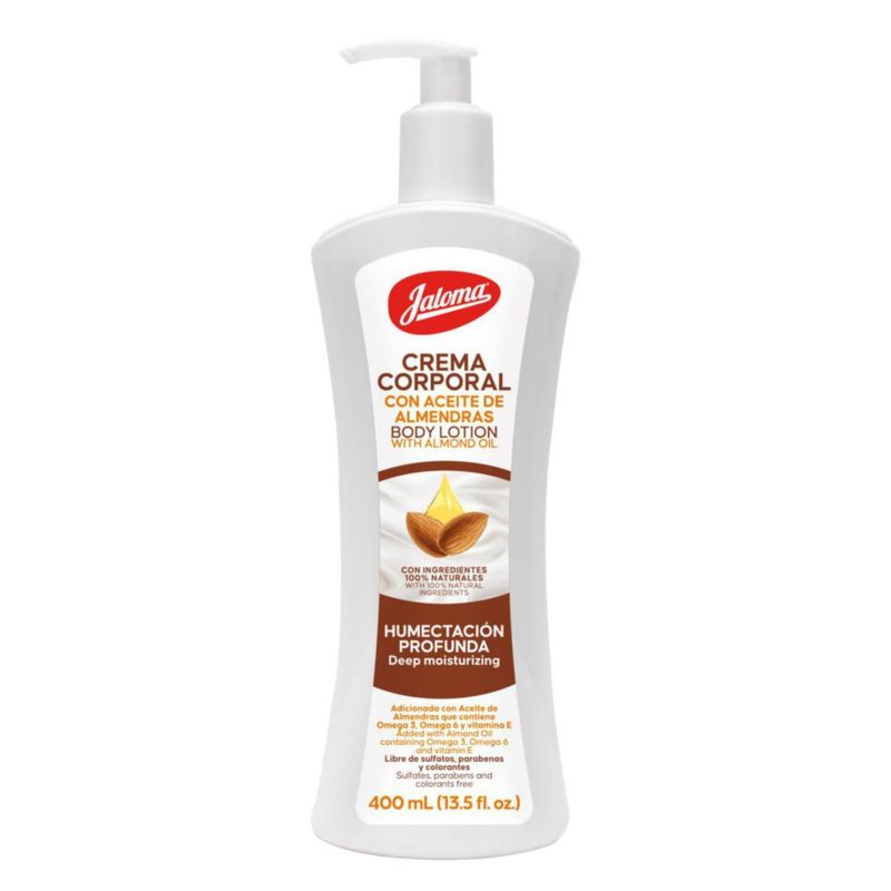 Jaloma Crema Corporal Almendras 400ml Humectante Natural