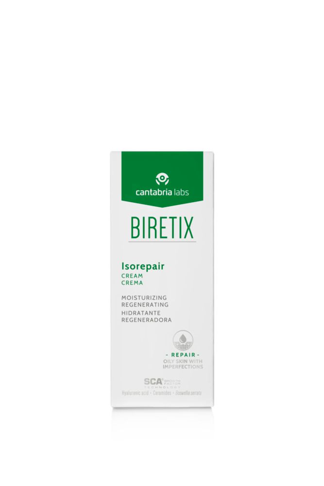 Biretix Crema Hidratante y Regeneradora IsoRepair 50 ml Cantabria Labs