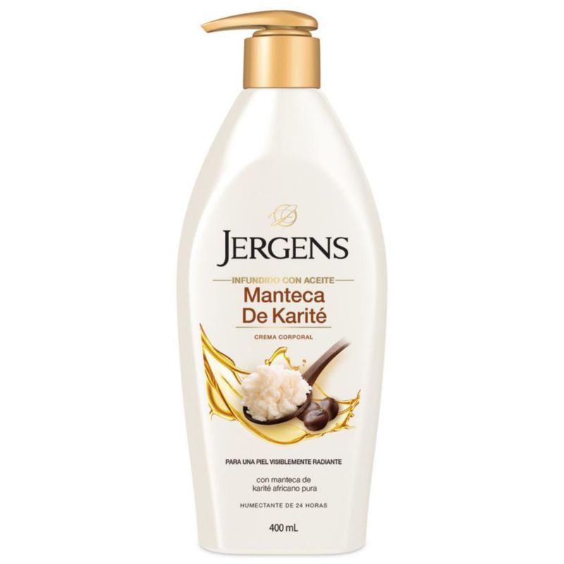 Jergens Crema Manteca de Karité 400 ml Piel Radiante