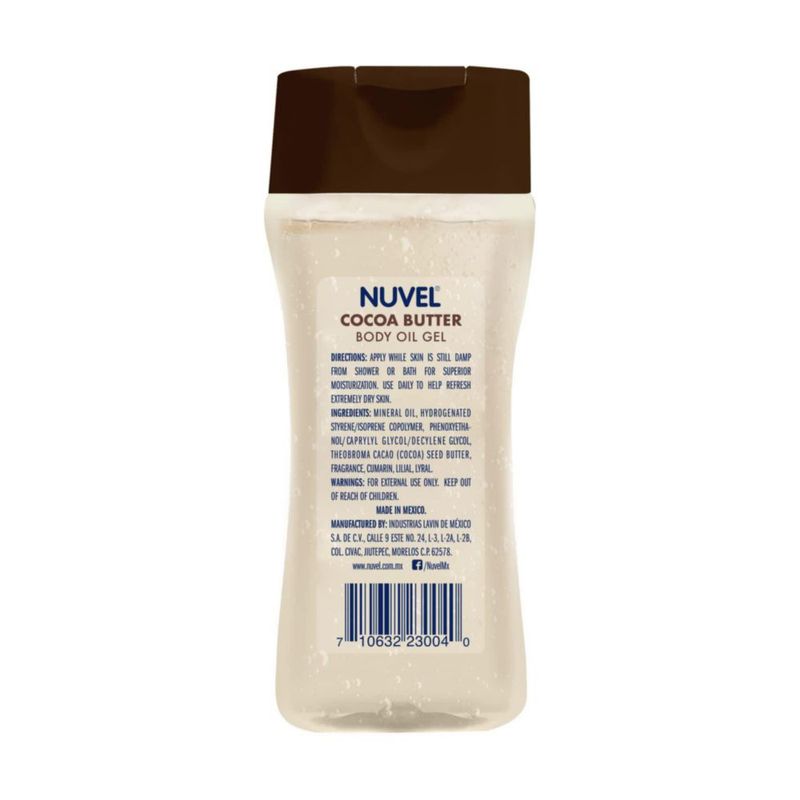 Nuvel Aceite Corporal en Gel 200ML Mantequilla de Cacao Hidratación