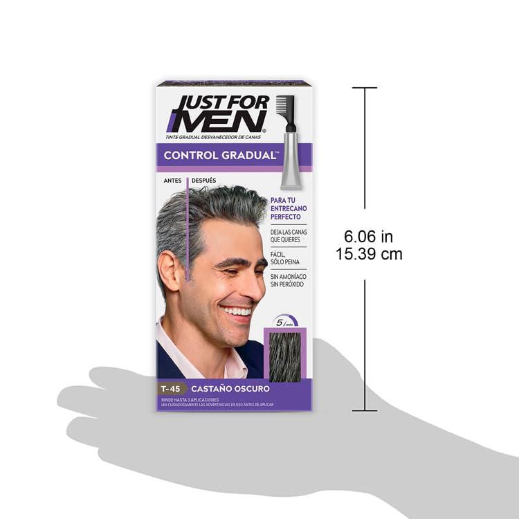 Just For Men Control Gradual Tinte para Canas Castaño Oscuro T45 40g