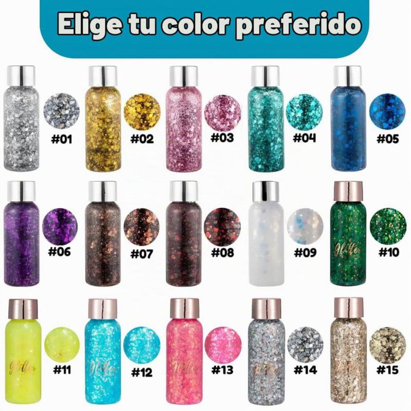 Gel Glitter Holográfico Autoadhesivo 35g UNIVERSOENLÍNEA COM