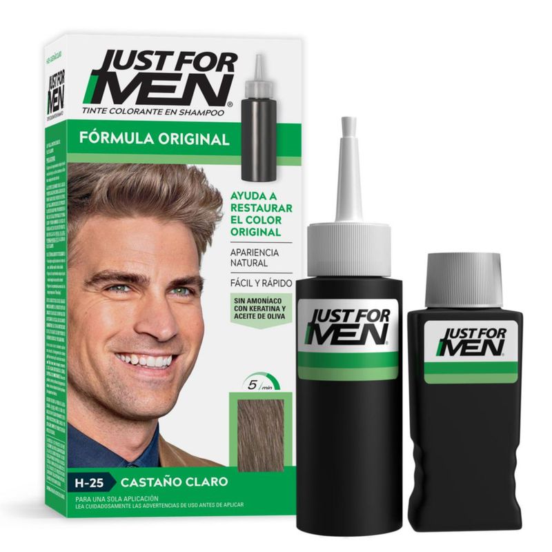 Just For Men Shampoo para Canas Castaño Claro H25 66ml
