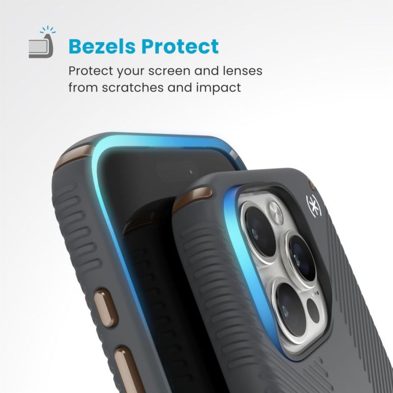 Funda Speck Presidio 2 Grip para iPhone 16 Pro gris carbón