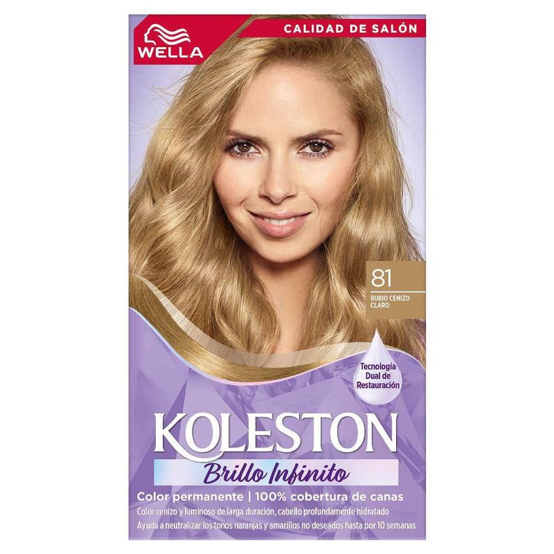 Koleston Tinte Permanente 81 Rubio Cenizo Claro 70 ml