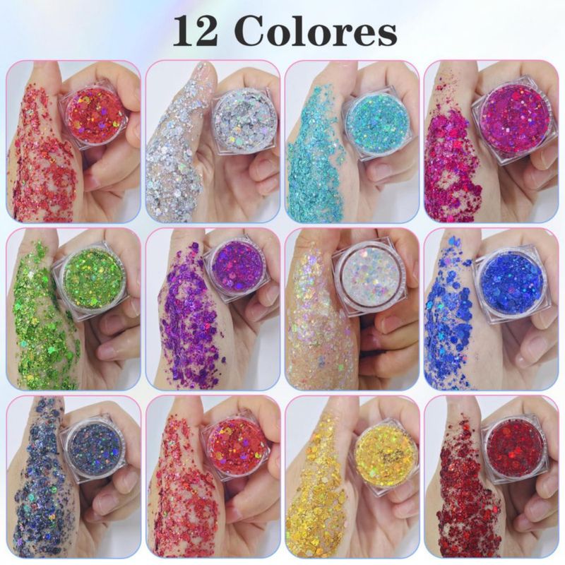 Gel Iluminador HNTCSR 12 Colores Brillo Deslumbrante