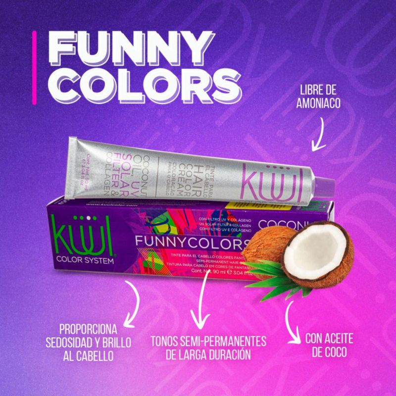 KÜÜL Funny Colors Tono Bugambilia Tinte Semipermanente Color Brillo