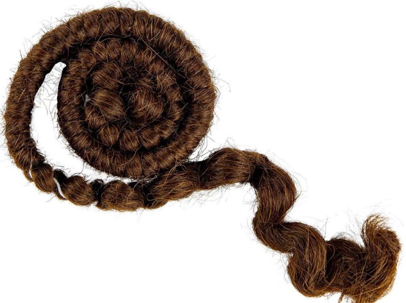 Mehron Makeup Costume Crepe Hair 12 inch Braid Medium Brown