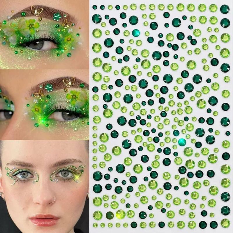 Gemas Faciales Yorqua Brillantes Diamantes para Maquillaje Halloween