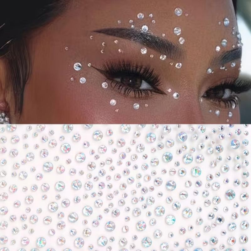 Gemas Faciales Yorqua Brillantes Diamantes para Maquillaje