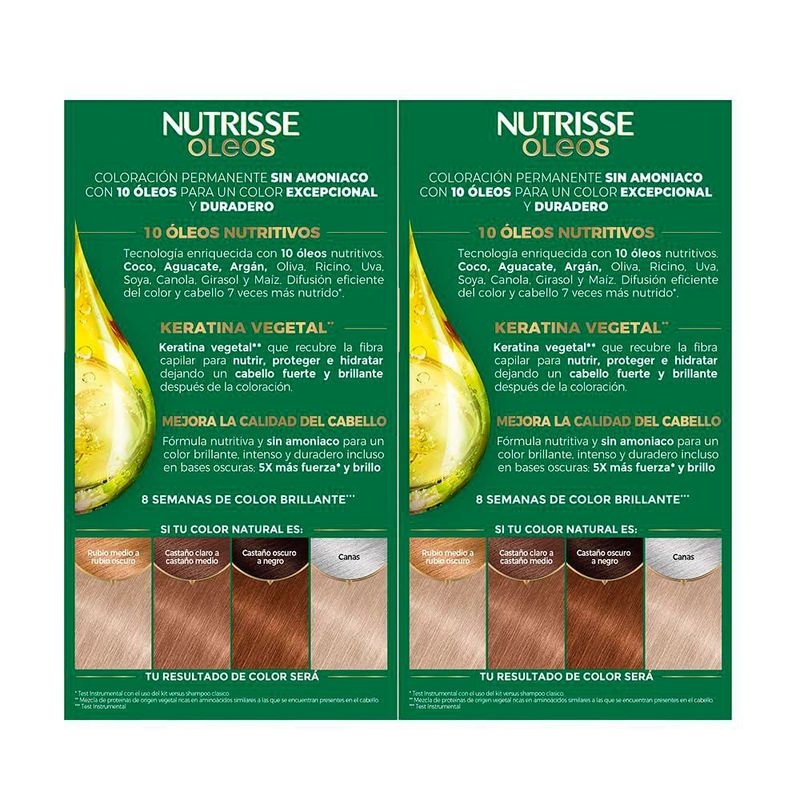 Kit Nutrisse Kit Oleos Rubio Cenizo 9 1 2 Pack Garnier