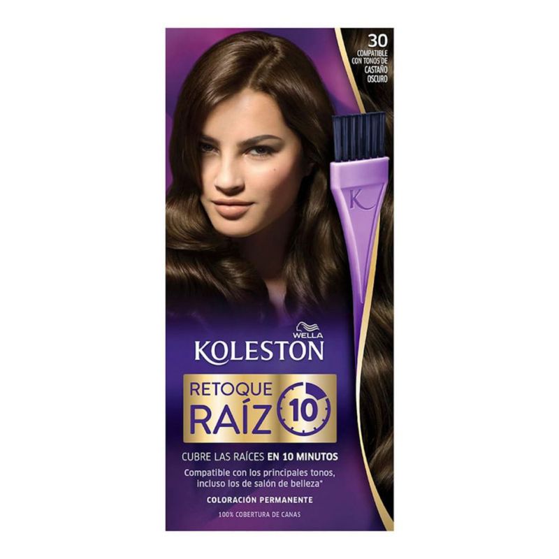 Koleston Tinte Retoque Raíz Permanente 30 Castaño Oscuro 70 ml