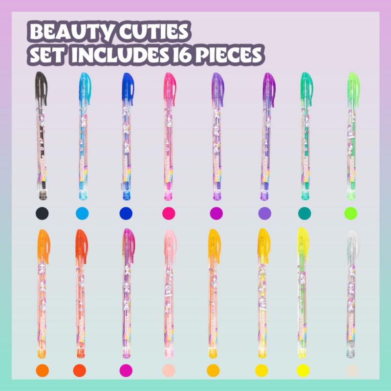 Unicornio Set de 16 Plumas para Arte Corporal con Glitter Townley Girl