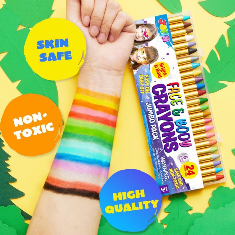 Joyin 24 Colores Face Paint Crayones No Tóxicos para Niños