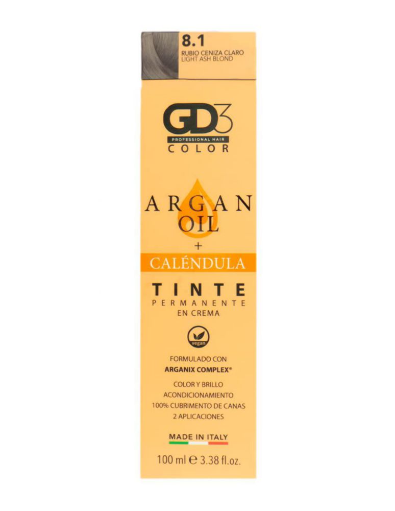 Tinte en Crema Permanente GD3 Rubio Ceniza Claro 100ml