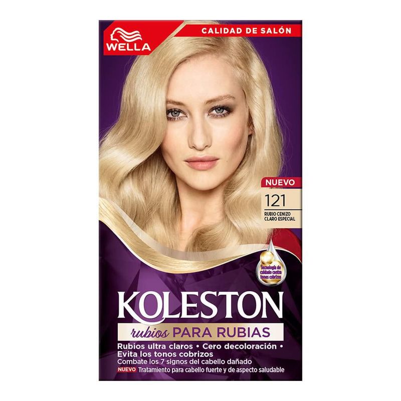 Koleston Tinte Permanente 121 Rubio Cenizo Claro Especial 126ml