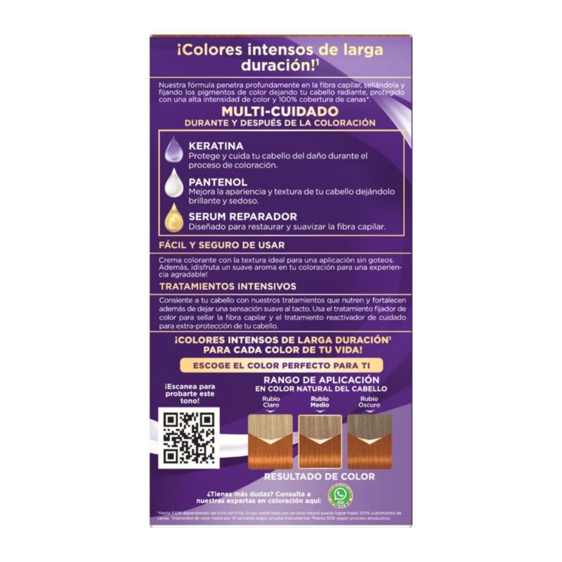 Palette ICC Kit 9 7 Rubio Cobrizo Tinte Permanente Cobertura Canas