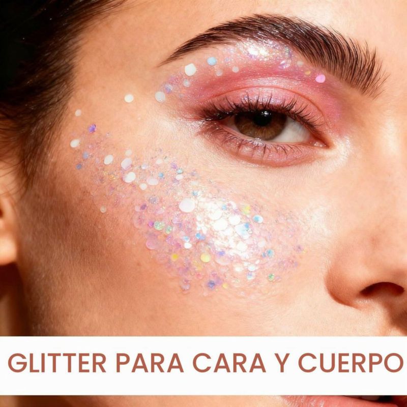 Purpurina Cara Gel Holarleo 30ml Brillo Corporal Maquillaje Halloween
