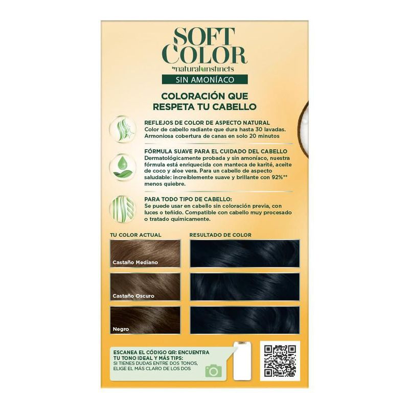 Soft Color Tinte Semi Permanente 28 Negro Azulado