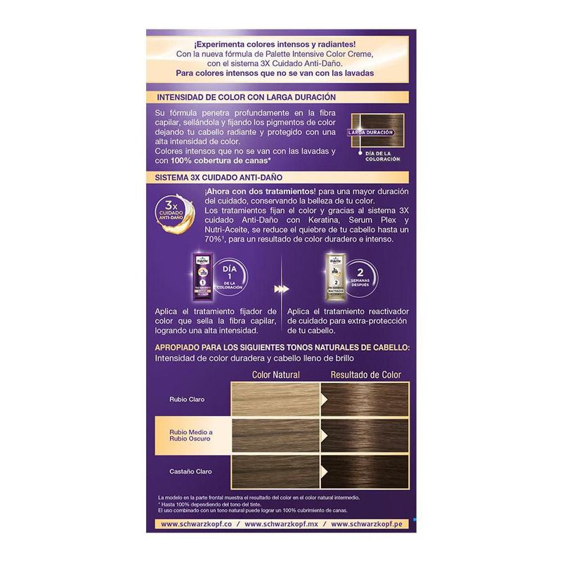 Palette ICC Kit 6 0 Rubio Oscuro Tinte Permanente Cobertura Canas