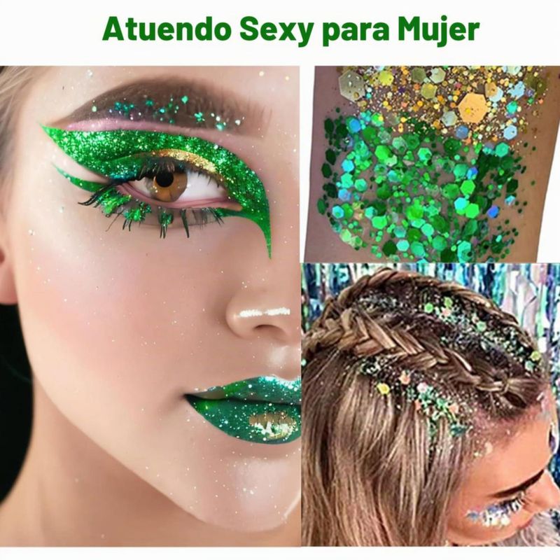 Purpurina Cara Gel 30ml Holarleo Brillo Corporal Maquillaje Halloween